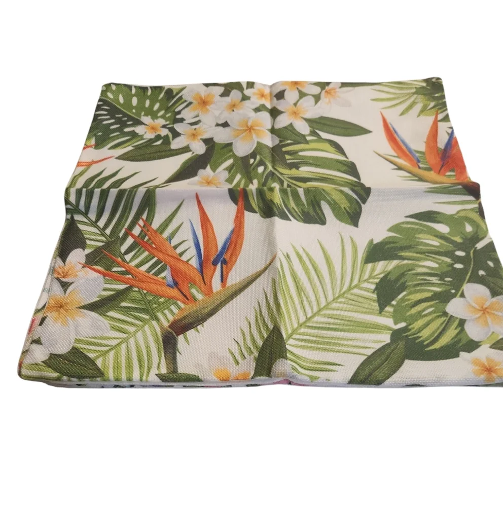 4 Pcs Decorative floral bird‎ pillow cases 18x18